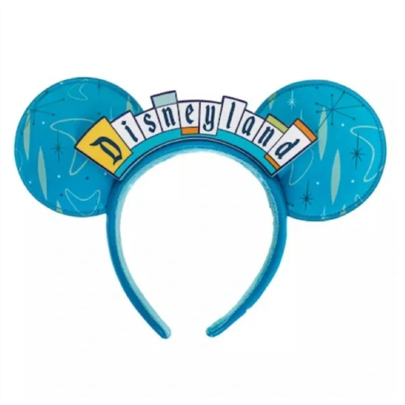 Disney Accessories - Disneyland Marquee Mickey Mouse Ears Headband Blue Yellow One Size NWT